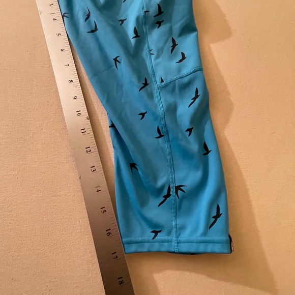Oiselle Womens Sz 4 Bird Print Flyte Pocket Jogger Crop Running Leggings Active - Picture 4 of 7